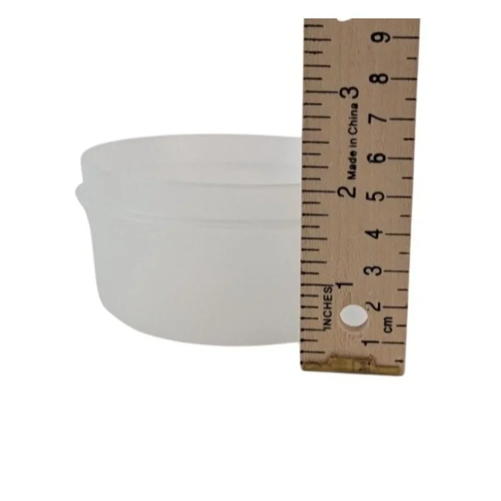 Tupperware Ideal Lit'l Bowls Orange & White w/Seals Lids Snack‎ Cups